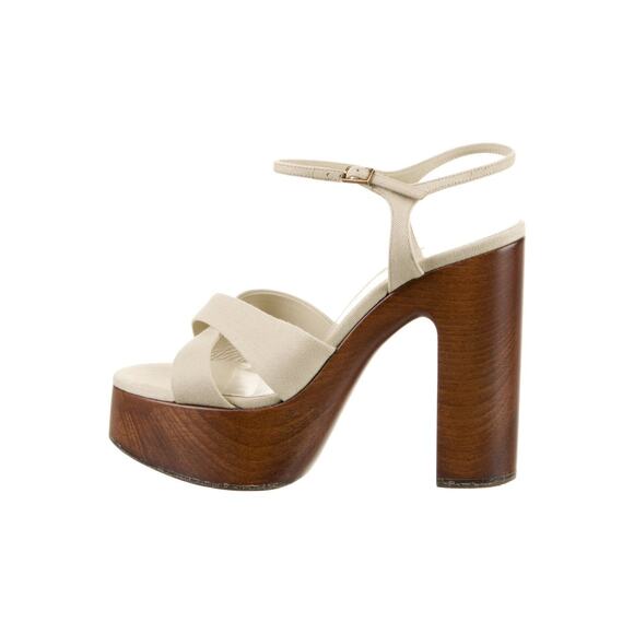 ❤️Saint Laurent Canvas Platform Heels❤️ - Picture 1 of 5